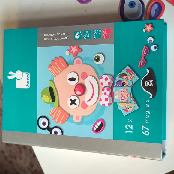 Janod Magnetic Creat A Face Game- Missing 10 Magnets & 1 Card - Picture 1 of 8